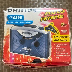 Vintage Rare Philips Walkman Cassette Player, Philips AQ 6598